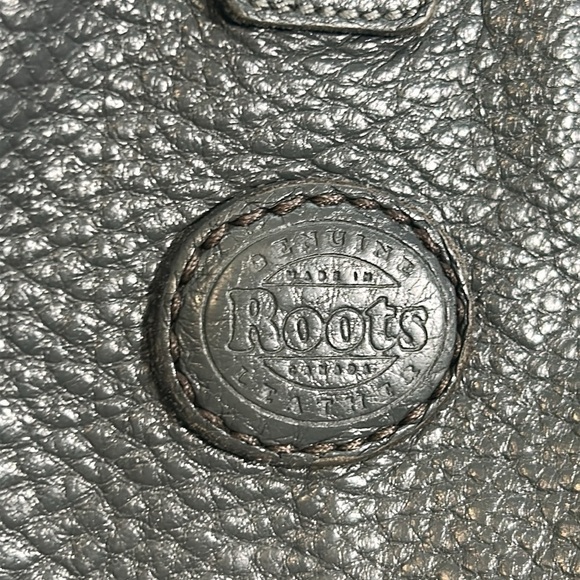 Roots Grey Pebbled Leather Multipocket Crossbody Bag Vintage - Picture 9 of 17